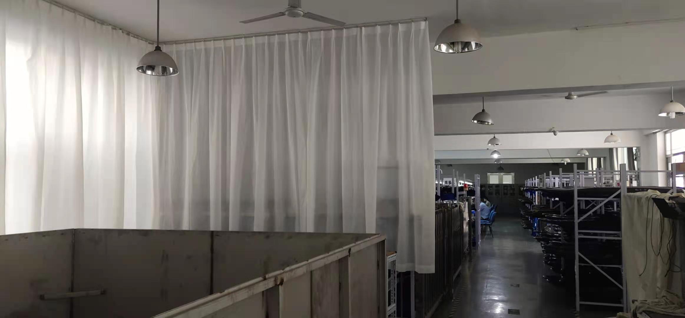 北京微电机厂车间窗帘安装
